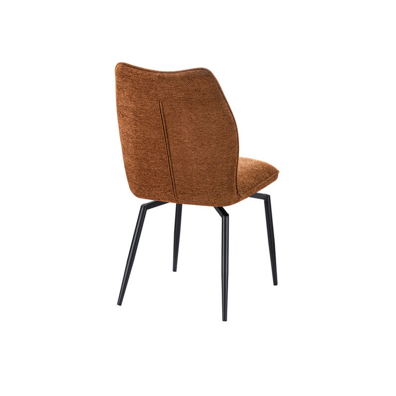 CHAISE EN TISSU PIVOTANTE LARA ROUILLE