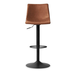 TABOURET SIMILICUIR REGLABLE TREVI COGNAC