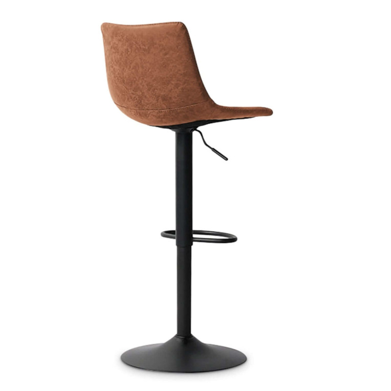 TABOURET SIMILICUIR REGLABLE TREVI COGNAC