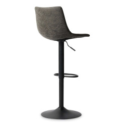 TABOURET SIMILICUIR REGLABLE TREVI GRIS