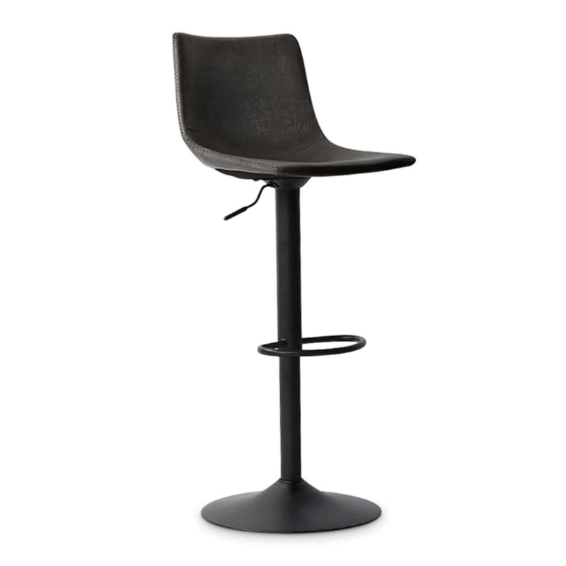 TABOURET SIMILICUIR REGLABLE TREVI NOIR