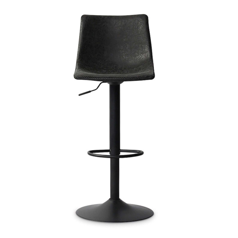 TABOURET SIMILICUIR REGLABLE TREVI NOIR