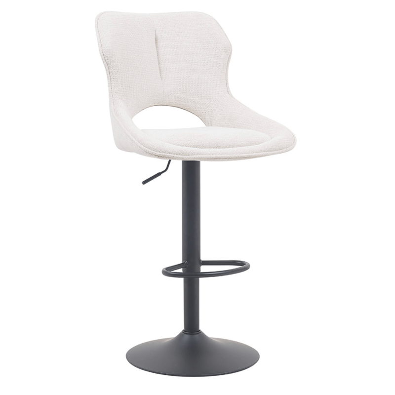 TABOURET RÉGLABLE PIVOTANT MORI EN TISSU BEIGE