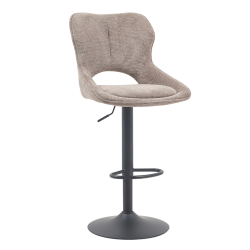 TABOURET RÉGLABLE PIVOTANT MORI EN TISSU POIVRE