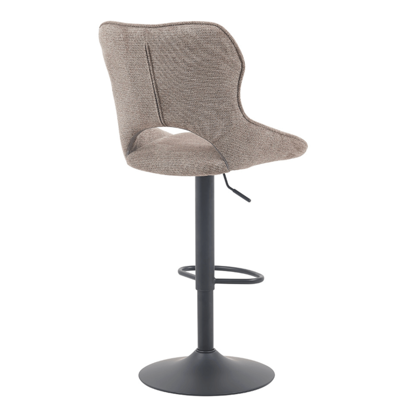 TABOURET RÉGLABLE PIVOTANT MORI EN TISSU POIVRE