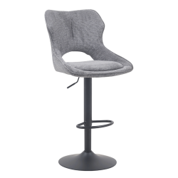 TABOURET RÉGLABLE PIVOTANT MORI EN TISSU GRIS FONCÉ