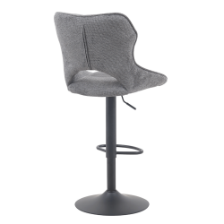 TABOURET RÉGLABLE PIVOTANT MORI EN TISSU GRIS FONCÉ