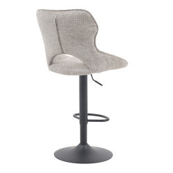 TABOURET RÉGLABLE PIVOTANT MORI EN TISSU GRIS CLAIRE