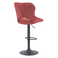 TABOURET RÉGLABLE PIVOTANT MORI EN TISSU ROUGE