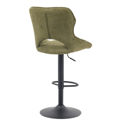 TABOURET RÉGLABLE PIVOTANT MORI EN TISSU VERT