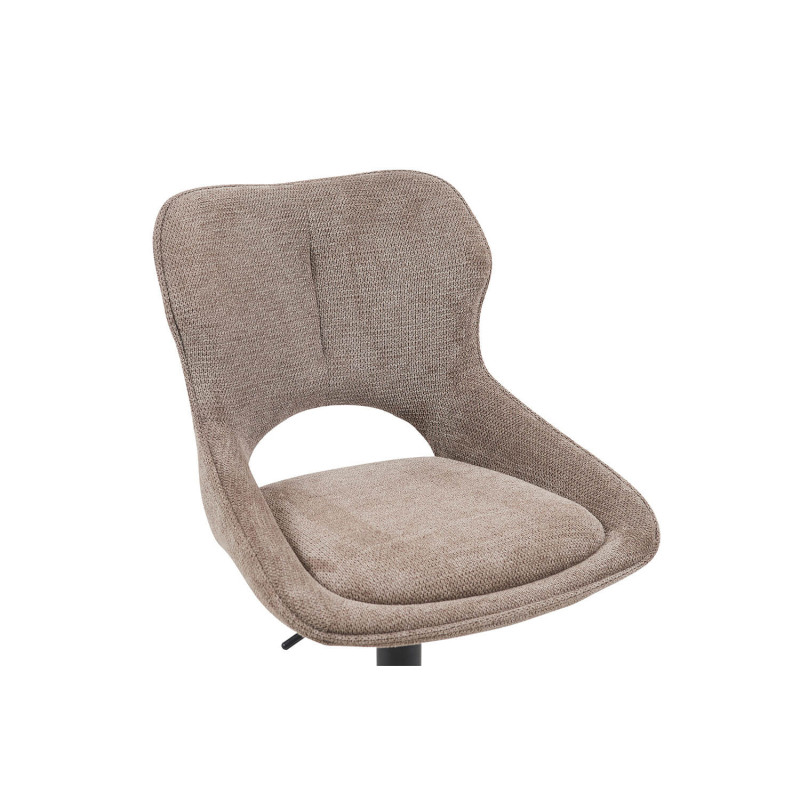 TABOURET RÉGLABLE PIVOTANT MORI EN TISSU POIVRE