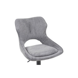 TABOURET RÉGLABLE PIVOTANT MORI EN TISSU GRIS FONCÉ