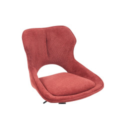 TABOURET RÉGLABLE PIVOTANT MORI EN TISSU ROUGE