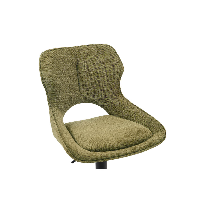 TABOURET RÉGLABLE PIVOTANT MORI EN TISSU VERT