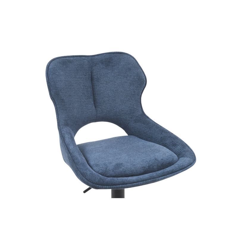 TABOURET RÉGLABLE PIVOTANT MORI EN TISSU BLEU
