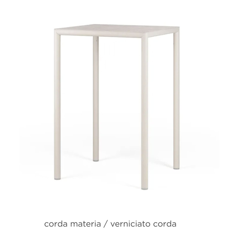 TABLE DE BAR DE TERRASSE PIAVE CARRÉE