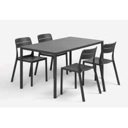 ENSEMBLE CASSIS - PETITE TABLE ET CHAISES DE TERRASSE