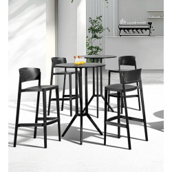 PETITE TABLE RONDE EN MÉTAL DE COLLECTIVITÉ JUNIPER