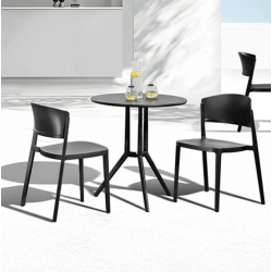 PETITE TABLE RONDE EN MÉTAL DE COLLECTIVITÉ JUNIPER