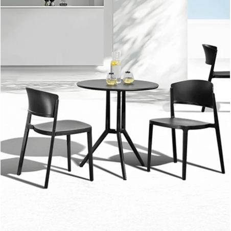 PETITE TABLE RONDE EN MÉTAL DE COLLECTIVITÉ JUNIPER