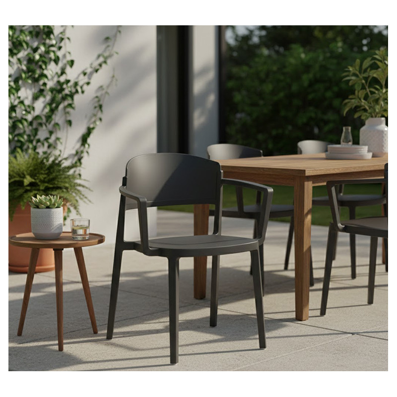 FAUTEUIL MODERNE EMPILABLE POLYPROPYLÈNE ABUELA B