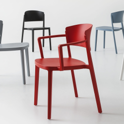 FAUTEUIL MODERNE EMPILABLE POLYPROPYLÈNE ABUELA B