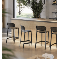 TABOURET D'ILOT OU BAR NUTA EN POLYPROPYLÈNE