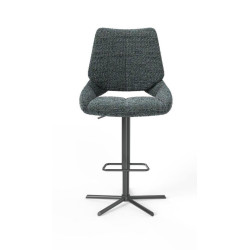 TABOURET CONTEMPORAIN DE BAR PIVOTANT ET RÉGLABLE FRED