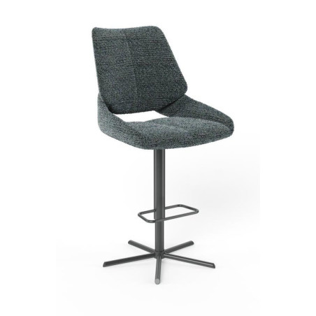 TABOURET CONTEMPORAIN DE BAR PIVOTANT ET RÉGLABLE FRED