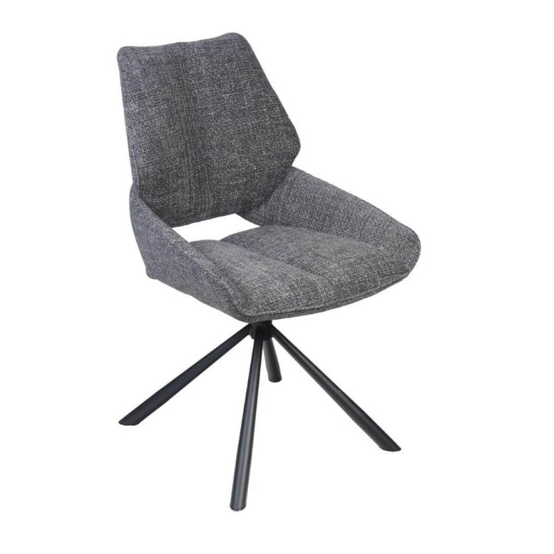 CHAISE CONTEMPORAINE PIVOTANTE FRED - PIEDS NOIR