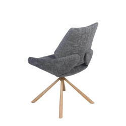 CHAISE CONTEMPORAINE PIVOTANTE FRED - PIEDS BOIS