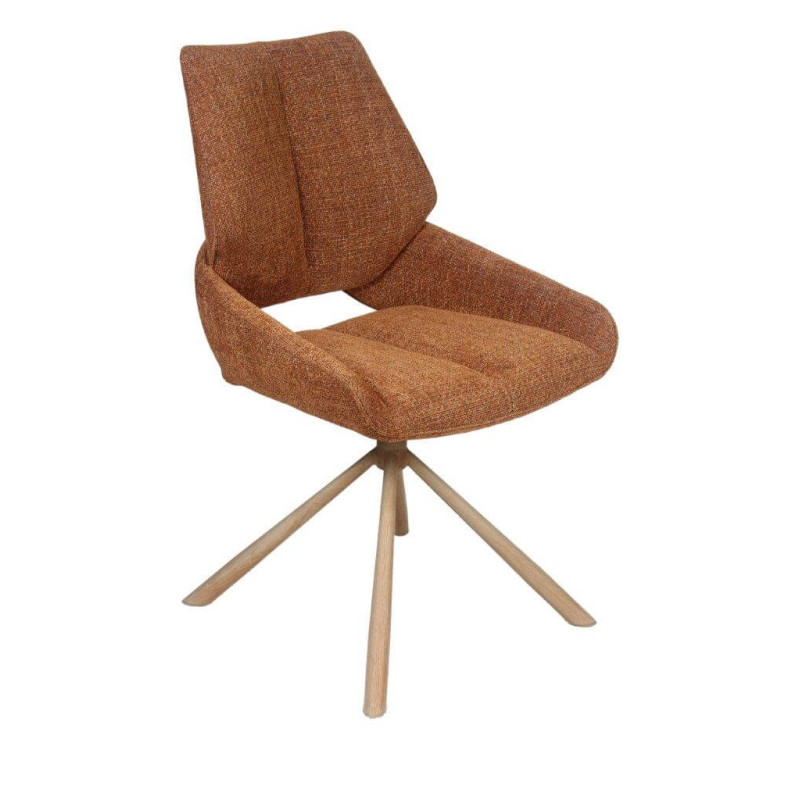 CHAISE CONTEMPORAINE PIVOTANTE FRED - PIEDS BOIS