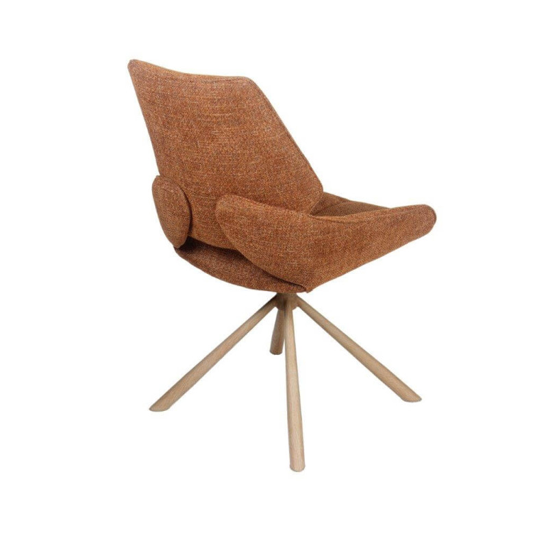 CHAISE CONTEMPORAINE PIVOTANTE FRED - PIEDS BOIS