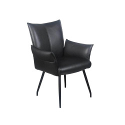 FAUTEUIL EN CUIR PICASSO FIXE
