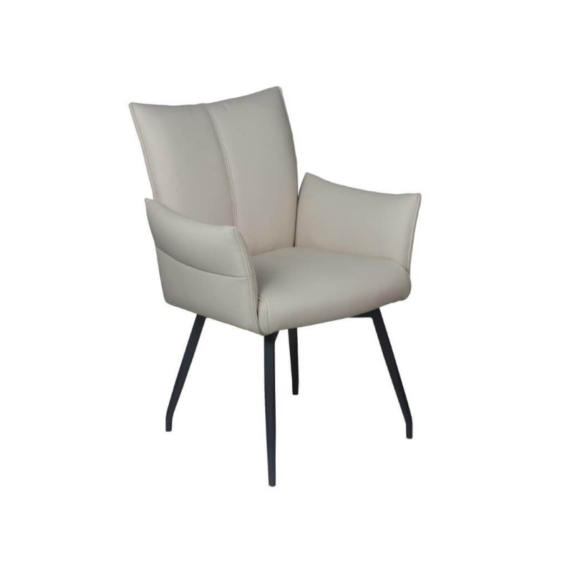 FAUTEUIL EN CUIR PICASSO FIXE