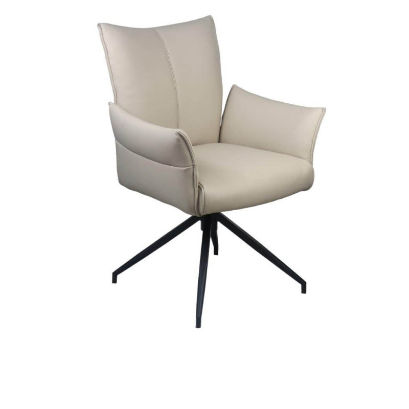 FAUTEUIL EN CUIR PICASSO PIVOTANT