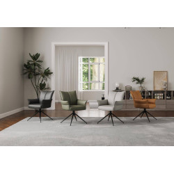 FAUTEUIL EN CUIR PICASSO PIVOTANT