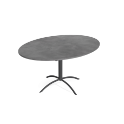 TABLE DE CUISINE RONDE LASER EXTENSIBLE ARDOISE PROMOTION