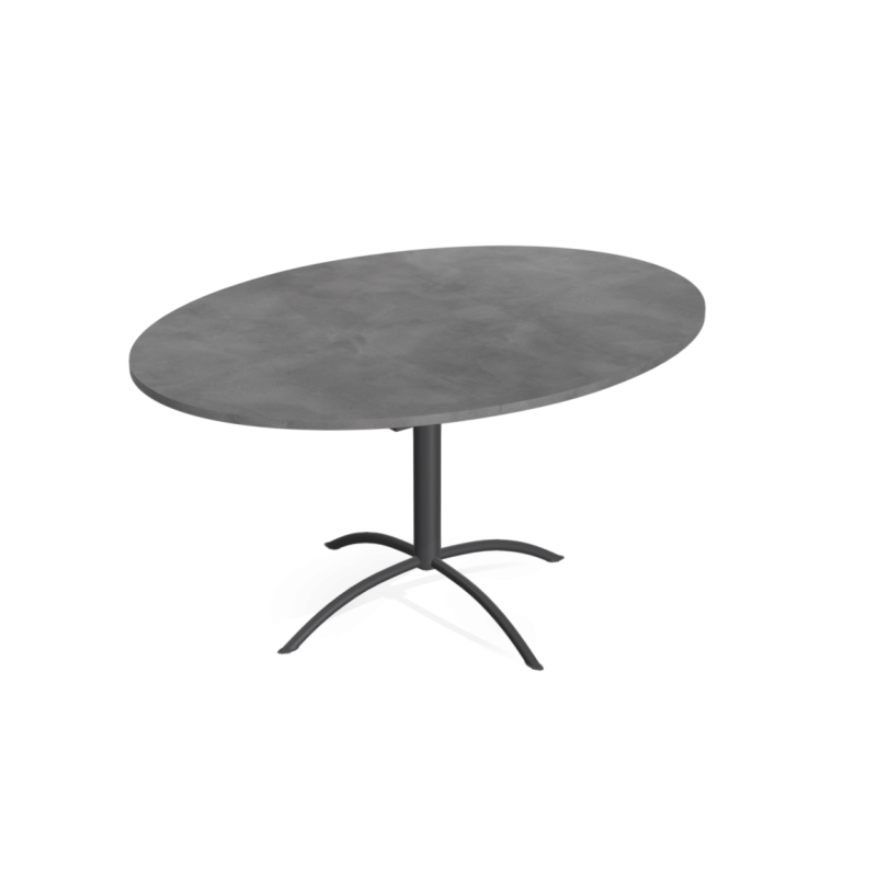 TABLE DE CUISINE RONDE LASER EXTENSIBLE ARDOISE PROMOTION