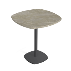 TABLE EN STRATIFIÉ CIRCA CARRÉE ANGLES ARRONDIS HT 75 CM