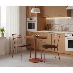PETITE TABLE RONDE DE BISTROT CIRCA PIEDS CENTRAL HT 75 CM
