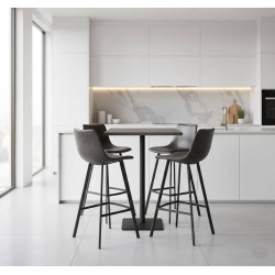 TABLE CARRÉE SNACK CIRCA PIEDS CENTRAL HT 90 CM