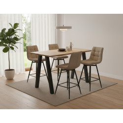 TABLE SNACK RECTANGULAIRE EN STRATIFIÉ VENETO HT 90 CM