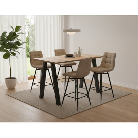 TABLE SNACK RECTANGULAIRE EN STRATIFIÉ VENETO HT 90 CM
