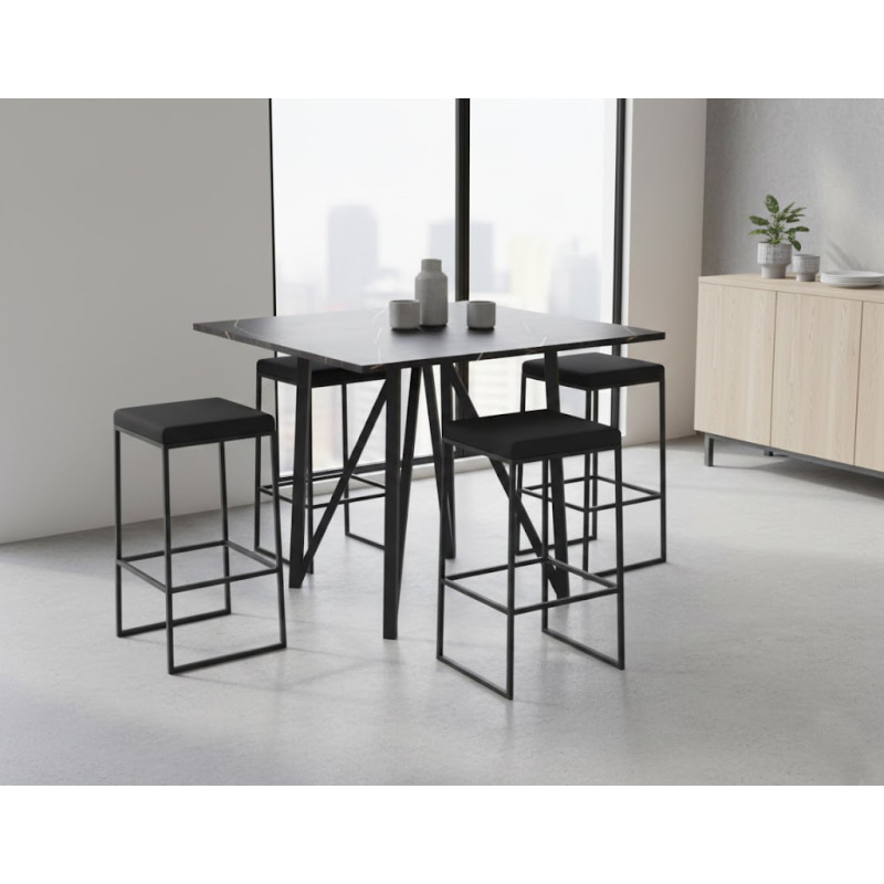 TABLE HAUTE SNACK CARRÉ WACKO 2.0 INDUSTRIELLE