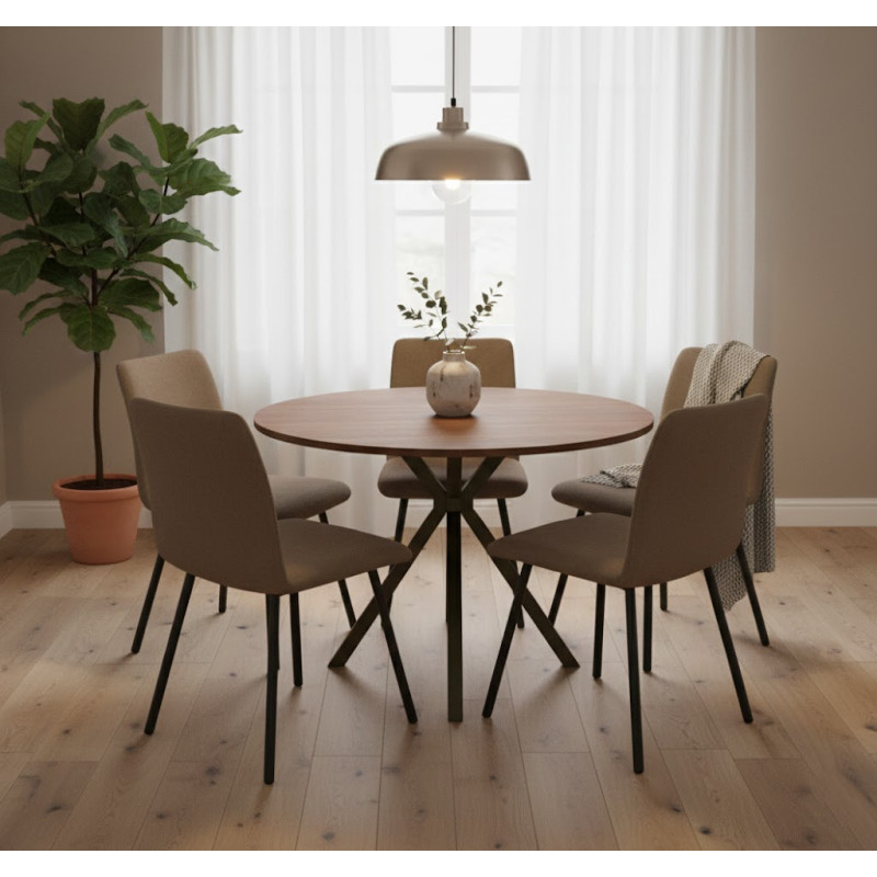 TABLE RONDE EXTENSIBLE CONTEMPORAINE ONYX