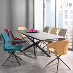 TABLE EN CÉRAMIQUE LAFORCE A AVEC ALLONGE CENTRALE