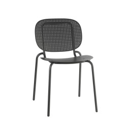 LOT DE 2 CHAISES DE TERRASSE SISI DOT ANTHRACITE