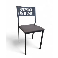 LOT DE 4 CHAISES DE CUISINE LUCA - ANTHRACITE