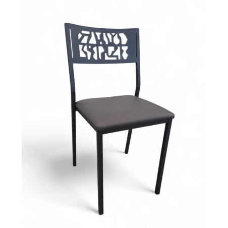 LOT DE 4 CHAISES DE CUISINE LUCA - ANTHRACITE